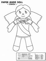 Colouring Brownie Girl Guides Sheet Pages Sparks Canadian Coloring Brownies Crafts Sheets Activities Craft Multicultural Canada Doll Spark sketch template