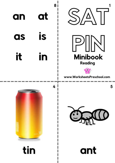 printable books  preschoolers  phonics minibooks
