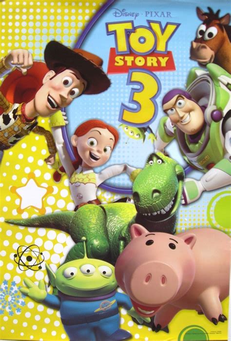 Disney Pixar Toy Story 3 Poster Woody Buzz Cast Of Characters All