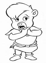 Bear Coloring Pages Gummy Bears Gummi Robin Hood Color Clipart Print Adventures Drawing Sunni Disney Printable Cliparts Kids Cartoon Clip sketch template