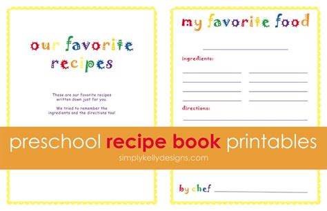 preschool recipe book printables  simply kelly designs teacher