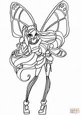 Winx Stella Club Coloring Pages Printable Print Drawing Color sketch template