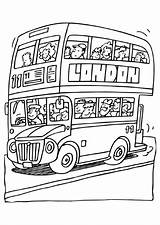 Bus Anglais Angleterre Drapeau Greatestcoloringbook Hugolescargot étage London sketch template