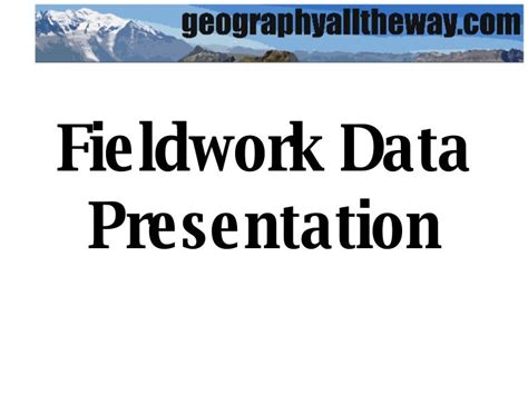 igcse geography fieldwork data