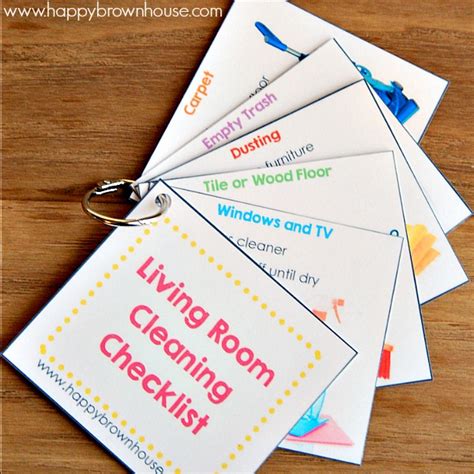 editable chore cards chore chart bundle happy brown house