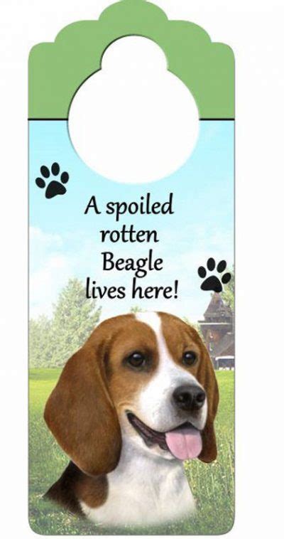beagle door knob hanger spoiled rotten