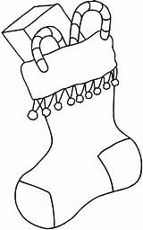 Stocking Printable Christmas Template Coloring Print Pages sketch template