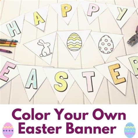 easter banner printable color   simply full  delight