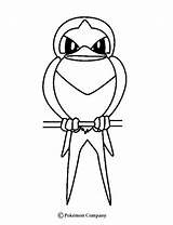 Pokemon Coloring Pages Normal Taillow Drawing Types Birdy Hellokids Popular sketch template