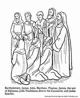 Coloring Disciples Testament Apostles Teaches Miracles Altes Coloringhome sketch template