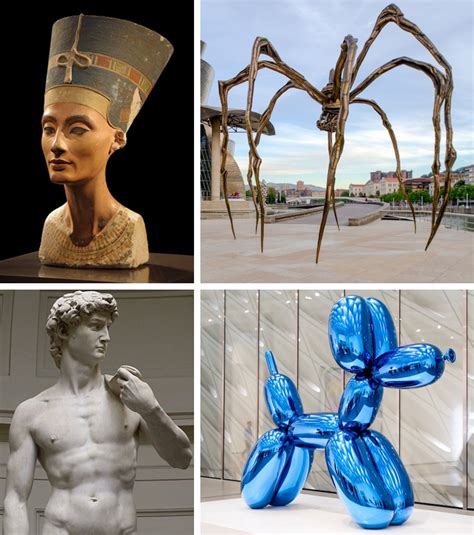 famous sculptures  history  michelangelo  jeff koons