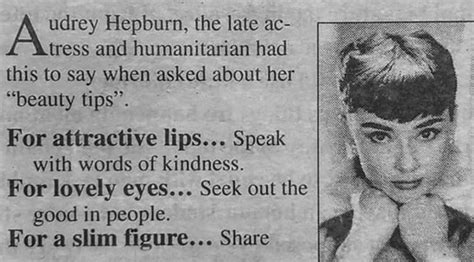 audrey hepburn s take on beauty is beautiful