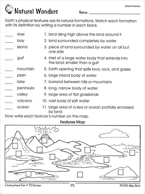 map skills vocabulary worksheets   map skills worksheets