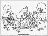Farm Coloring Pages Animal Kids Animals Realistic Printable Color Book Many sketch template