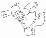 Simpson Homer Coloring Pages Christmas Template sketch template