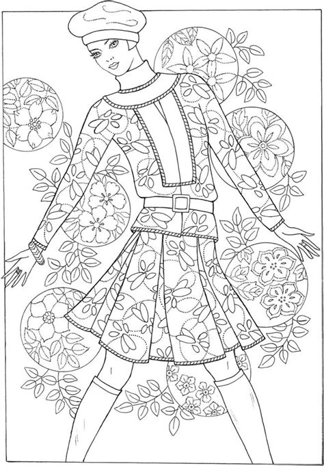 fashion coloring pages  adults images  pinterest