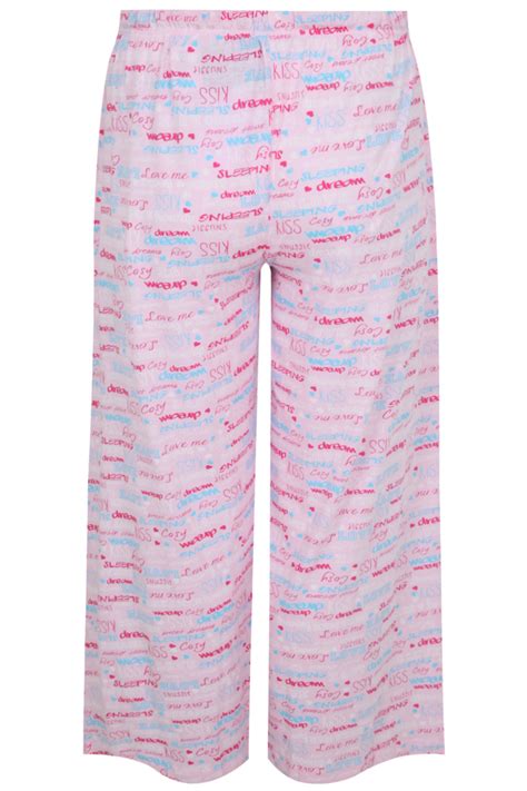 pink graffiti print pyjama full length bottoms plus size 14 16 18 20 22 24 26 28 30 32 34 36