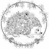 Coloring Hedgehog Pages Cute Colouring Mandala Adult Color Choose Board Adults Printable sketch template