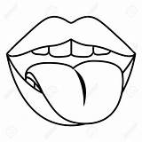 Tongue Lips Clipart Clipground sketch template