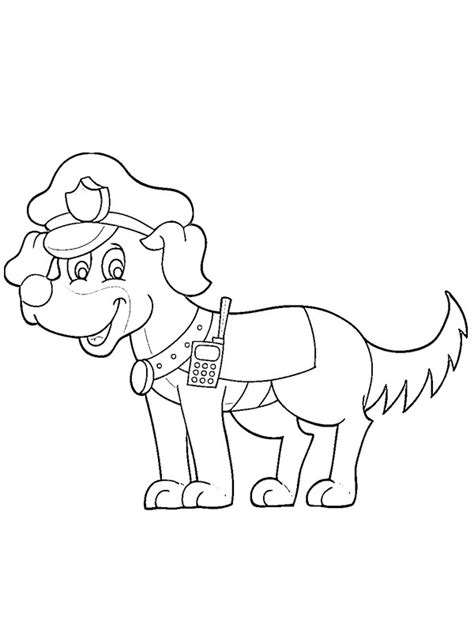 police dog coloring page funny coloring pages