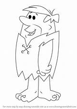 Flintstones Barney Rubble Draw Step Drawing Drawingtutorials101 Cartoon sketch template