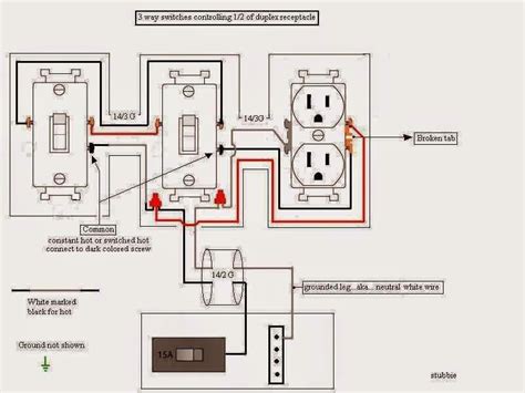 duplex switch wiring diagram variations