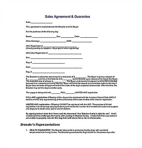 reliable sales agreement template    copy