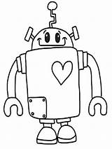 Robot Coloring Pages Printable Drawing Cute Robots Print Color Book Line Colouring Clipart Easy Kids Valentine Apps Cliparts Girl Sheets sketch template