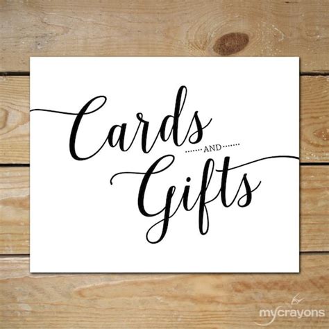 cards  gifts wedding sign printable cards  gifts