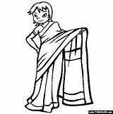 Coloring Indian Girl Saree Pages India Sari Pilgrim Girls Thecolor Clothing Color Wear Getdrawings Choose Board Sheets sketch template