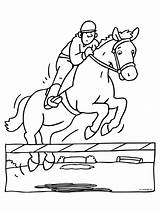 Kleurplaten Ruiter Paard Paardrijden sketch template