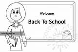 School Back Teacher Blackboard Welcome Pdf sketch template