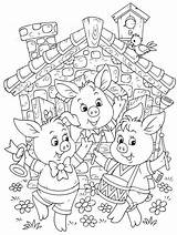 Coloring Pigs sketch template