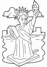 Statue Liberty Coloring Pages Cliparts Kids Niagara Falls Book Drawing Template Clipart Getdrawings Getcolorings Easy Stunning Library Collection sketch template
