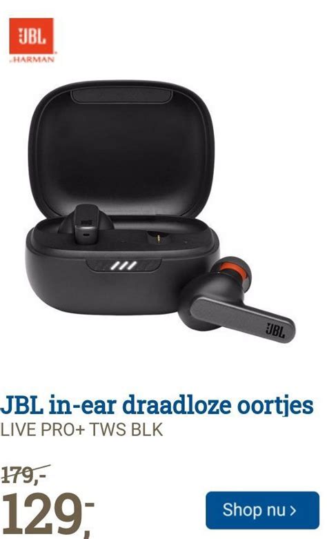 jbl  ear draadloze oortjes aanbieding bij bcc
