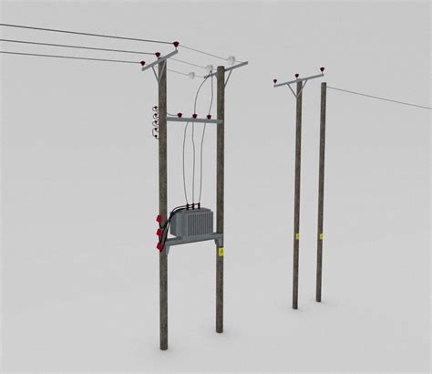 3d model british telegraph pole pack vr ar low poly cgtrader
