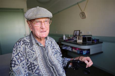 australias oldest man turns   shares secret  long life