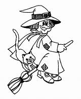 Coloring Pages Halloween Witch Printable Popular sketch template