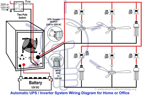 automatic ups inverter wiring connection diagram   home