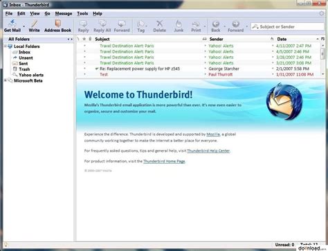 mozilla thunderbird  mail clients