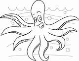 Tintenfisch Oktopus Ausmalbild Kostenlos Malvorlagen sketch template