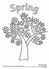 Spring Seasons Tree Colouring Four Pages Clipart Coloring Season Drawing Sheets Activity Trees Summer Village Printable Worksheet Clipground Preschool Winter sketch template