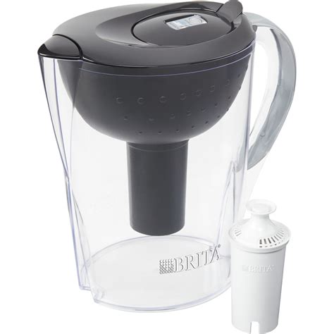 brita large  cup pacifica water pitcher  filter bpa  black walmartcom