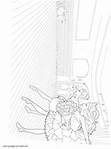 Coloring Pages Barbie Shoes Pink Ballet Printable Girls sketch template