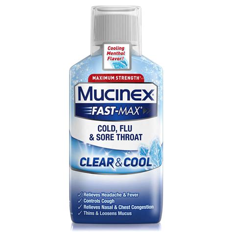 mucinex fast max clear cool cold flu sore throat mucinex