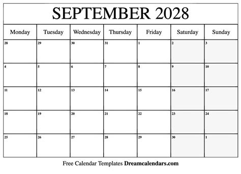 september  calendar  printable  holidays  observances