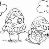 Pascua Pollitos Pollito Huevos árbol sketch template