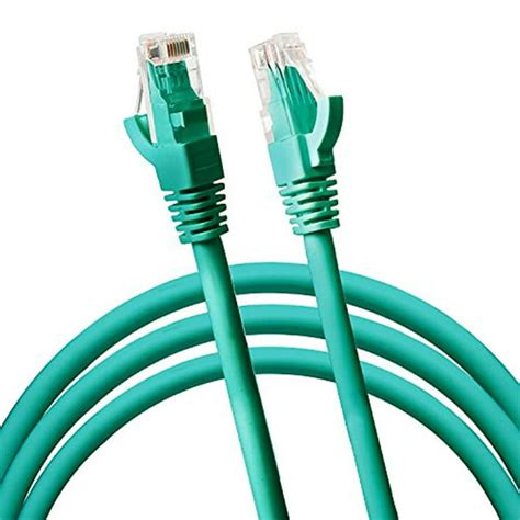 jumbl cat rj fast ethernet network cable  feet green connects computer  printer