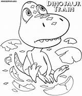 Train Coloring Dinosaur Pages sketch template