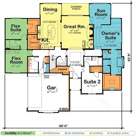 ranch style floor plans   master suites floorplansclick